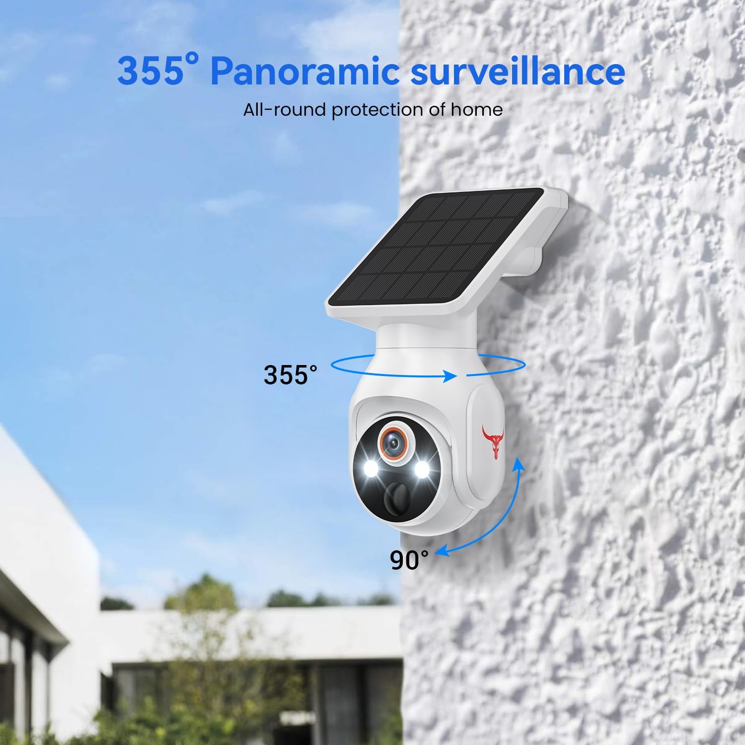 1080p WiFi Security Camera with Solar Panel, Battery Powered, Pan Tilt, AI Motion Detection, Night Vision, 2-Way Talk, IP65, Cloud Storage (Sold Separately), 2.4GHz WiFi Only - Image 7