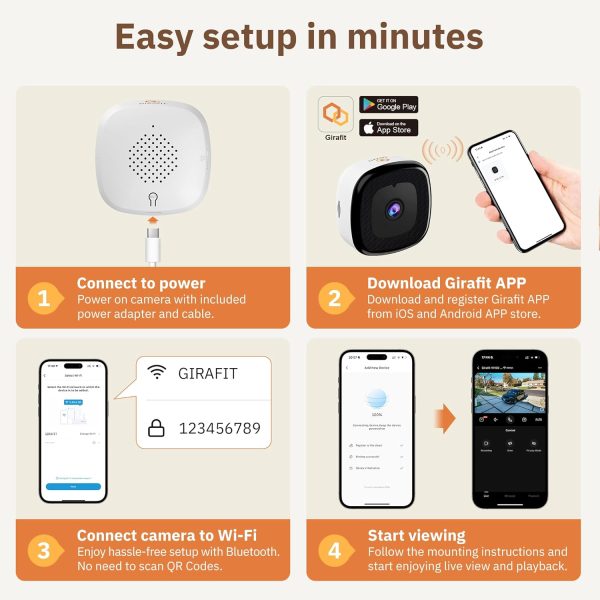 3MP 2K Window Camera,2.4GHz & 5GHz WiFi Indoor Cameras for Home Security with ChroMax Al Color Night Vision,Person & Motion Detection,24/7 Recording,Easy & Quick Install - Image 8